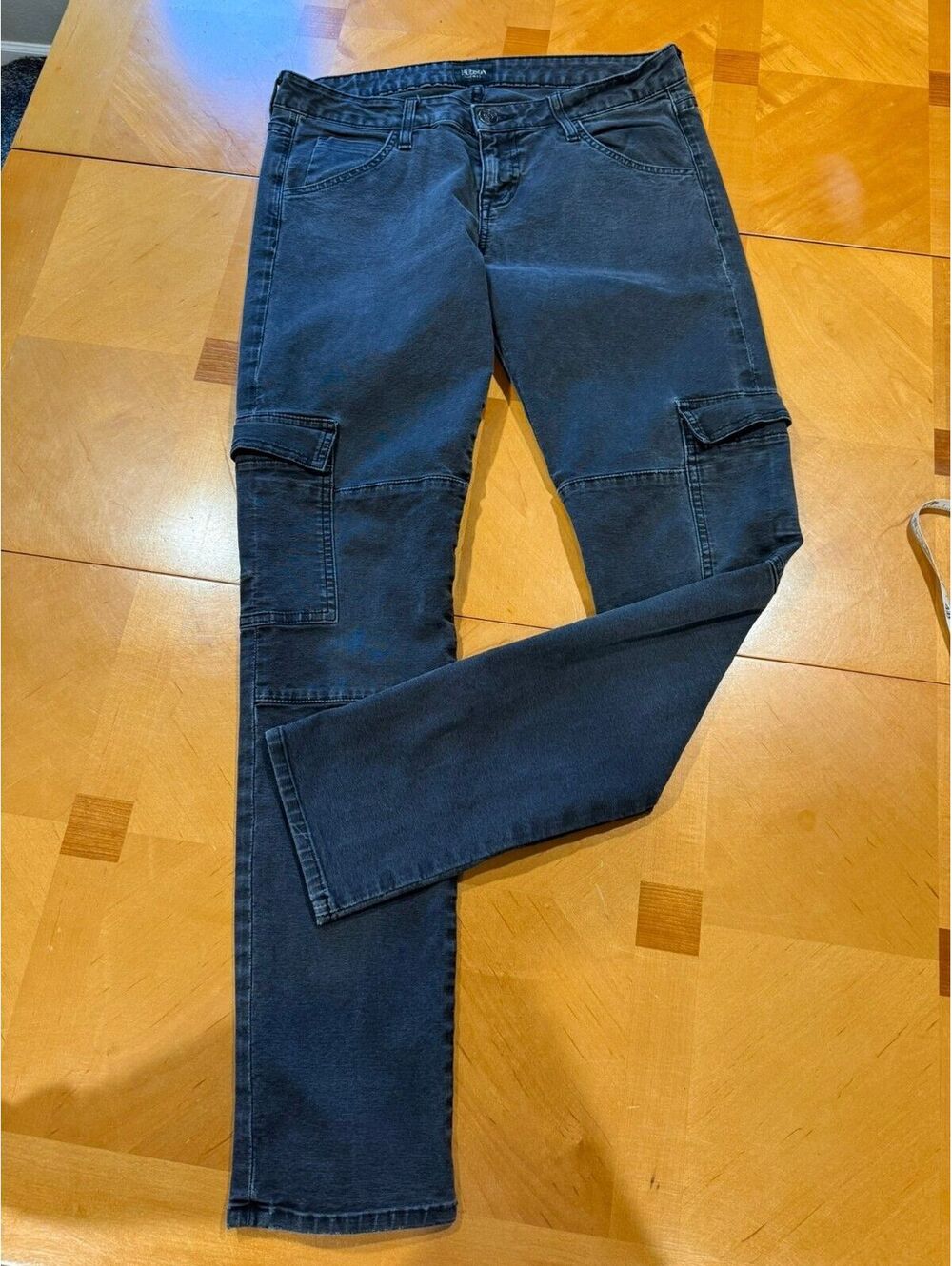 Hudson Jeans Women's Size 28 Black Skinny Cargo Stretch Denim Made USA